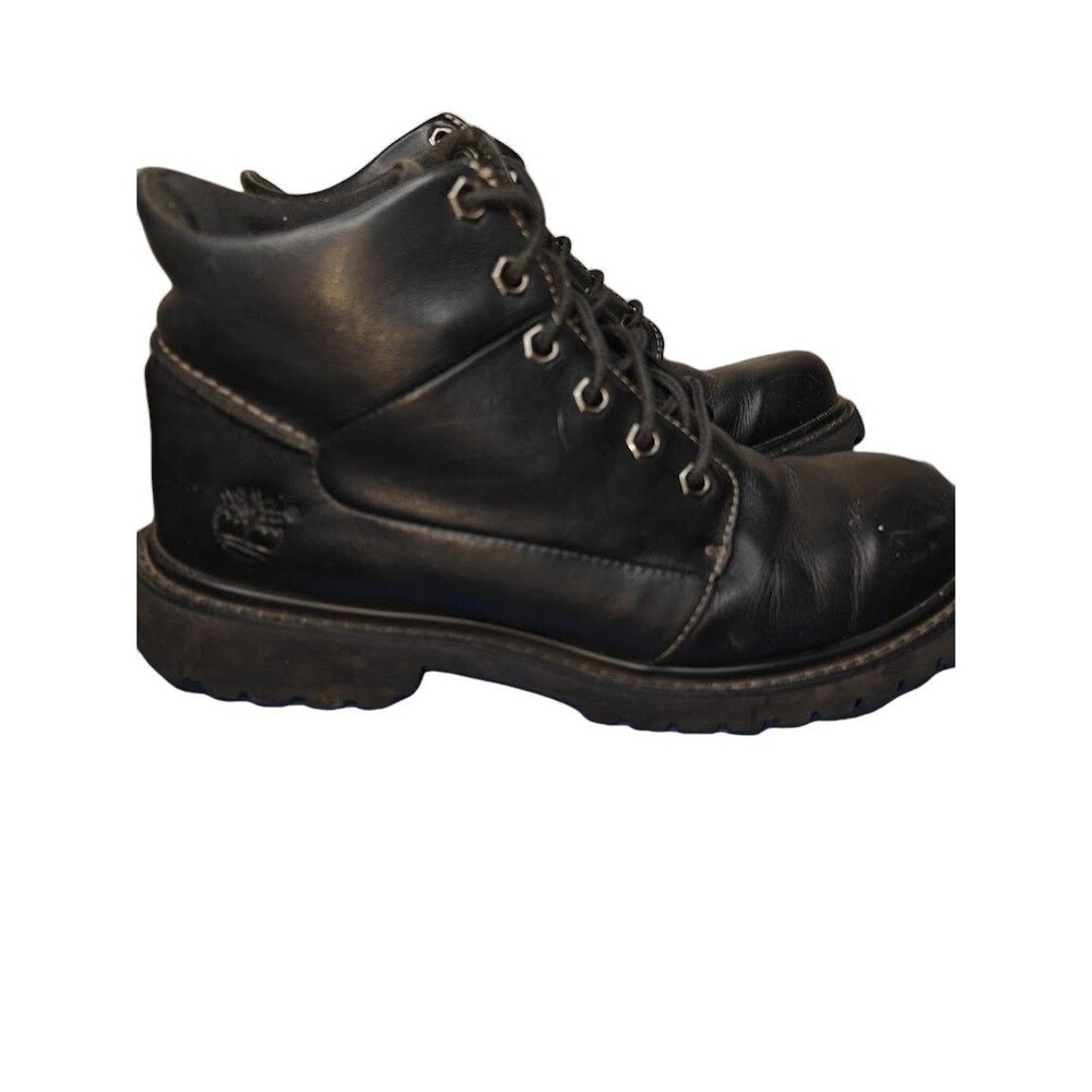 👢 Timberland Women’s Leather Lace-Up Ankle Boots Black Size 7.5👢